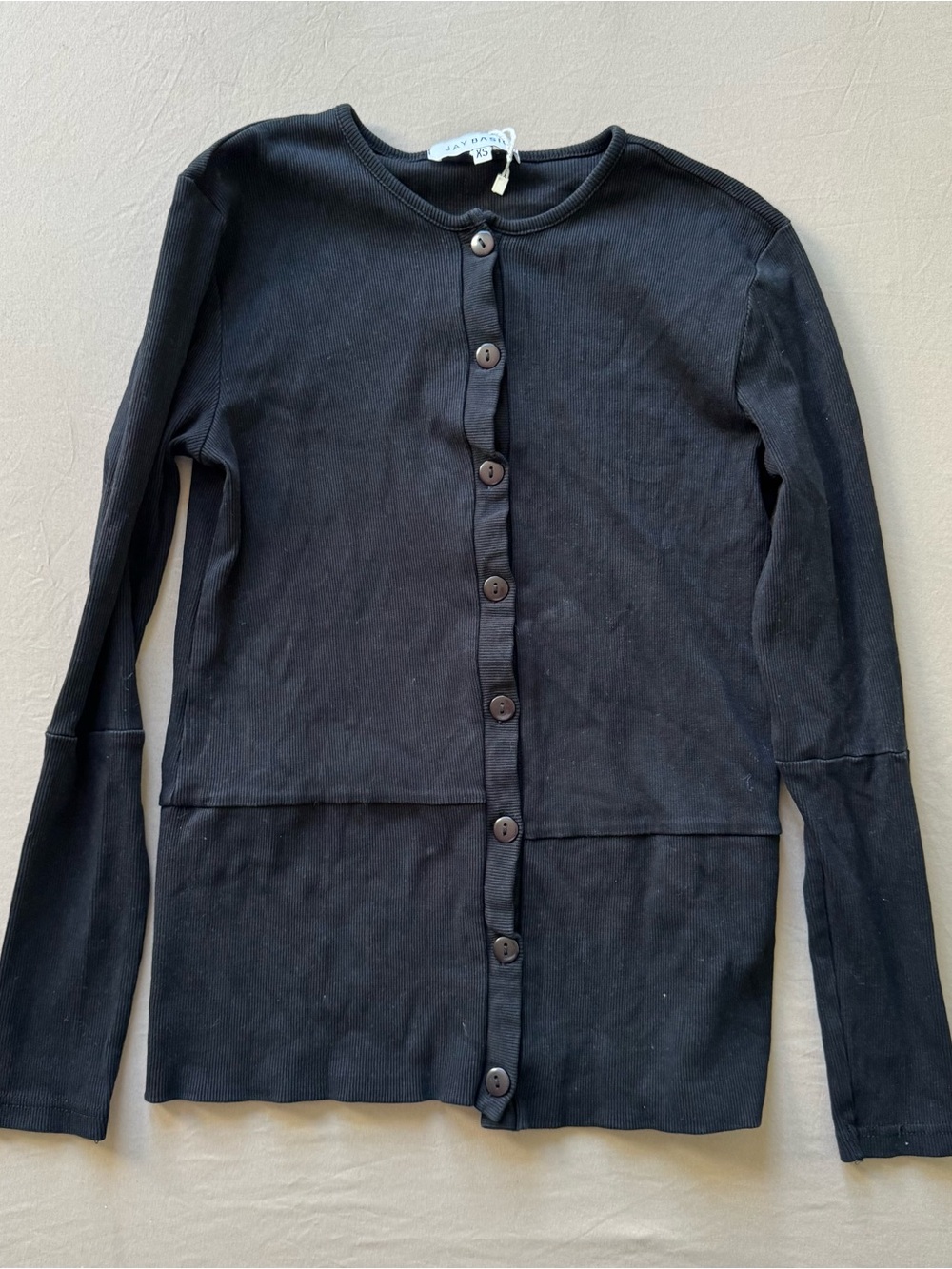 Jay Basic Ribbed Cardigan Top - Picture 2 of 6
